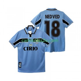 Camisolas de futebol Lazio NEDVED 18 1999 Retro Equipamento Principal 1998 Manga Curta